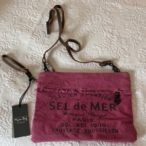 NWT Myra Bag in pink with SEL de MER Paris graphic